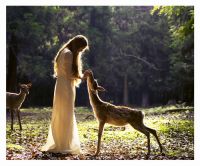 愛人と動物の愛情を表現した写真ですフォトコン１位